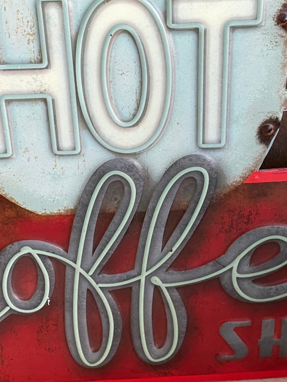50's Vintage Style Coffee Shop Tin Wall Sign - Picture 5 of 9